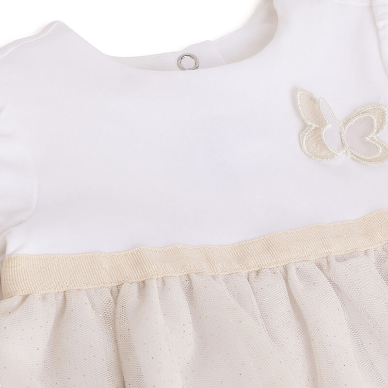 Girls Natural Striped Short Sleeve Dress image number 2